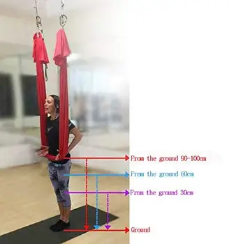 5*2.8 m Aerial Yoga Hamac de Fitness Yoga Stretch Anti-Gravitație Leagăn Sling Inversiune Curele Includ Daisy Chain/Carabină