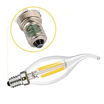 10 buc Bec LED Filament E14 4W/6W AC220V Coajă de Sticlă de 360 de Grade C35 Edison Retro Lumânare Lumina Calda/Rece Alb Transport Gratuit