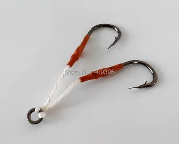 4 perechi de Asistență carlig jig cârlige de pescuit în marea cârlig Jigging Cârlig cu Linie oțel inoxidabil jigging momeală de pescuit jig metal