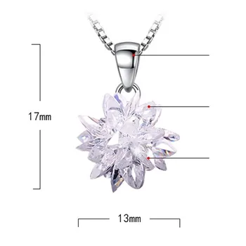 NEHZY argint 925 nou doamnelor moda bijuterii de înaltă calitate, de trei-dimensional de cristal zircon pandantiv colier lungime 45CM