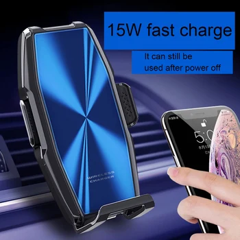 15W Qi Wireless Încărcător Auto Pentru iPhone 11 Mașină Rapidă de Încărcare fără Fir Suport Pentru Samsung S20 Xiaomi Mi 9 Încărcător de Inducție