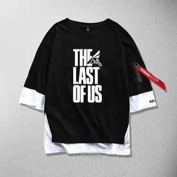 Noi The last of us T-Shirt Anime bumbac ultimul supraviețuitor Bărbați femei Fals două piese Panglică Tricou Top Tees
