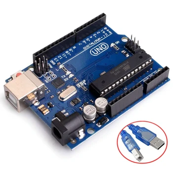 UNO R3 ATmega328P ATMEGA16U2 Microcontroler Card Compatibil pentru Dezvoltare Arduino Bord cu Cablu USB Diy Starter Kit CABLU