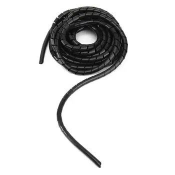5.5 m 12mm Negru spirală de Sârmă Organizator Folie de Ambalaj Cablu carcasa Mâneci Lichidare conducta de ambalaj trupa Tub Flexibil Gestiona Cablu