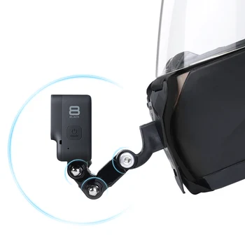 Casca motocicleta Bărbie Stand Suport de Montare pentru GoPro Hero 9 8 7 6 5 4 3 Xiaomi Yi de Acțiune aparat de Fotografiat de Sport Complet Fata Titularul Accesoriu