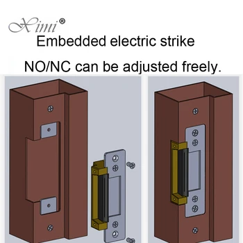 ANSI standard Grele Încuietoare Electrică 1000kg Forța de menținere Ușă de Sticlă Electric Grevă de Putere pentru a debloca/blocare reglabil