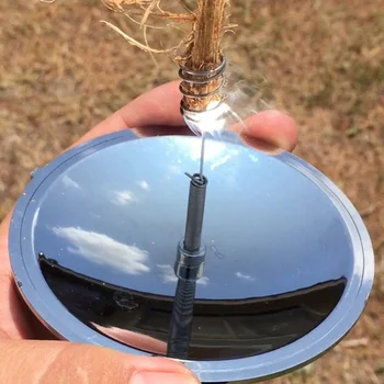 Oglindă concavă de Supraviețuire în aer liber Focul Solar Spark Bricheta de Urgență Foc Instrument de Camping Drumetii Consumabile BHD2