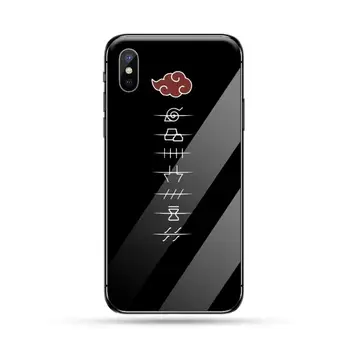 Naruto familie insigna Caz Telefon din sticla Temperata Pentru iphone 5C 6 6S 7 8 plus X XS XR 11 PRO MAX