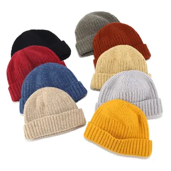 1buc Noua Moda pentru Adulți Femei Bărbați Ține de Cald Casual Pălării Tricotate Pălărie de Schi Simple Coreea Style Solid de Culoare Sport Capac Pălărie sombrero