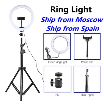 Studio Foto profesional 10 inch LED Selfie Lumină Inel cu Inel Trepied Lampa Fotografie Lumini Machiaj Ringlight cu Stand