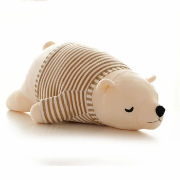 2019 noi kawaii urs polar păpușă de pluș super moale căptușit portabil urs de dormit perna animal de pluș jucărie copil cadou