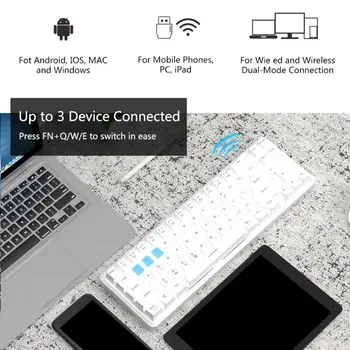 Bluetooth 68 Chei cu Anti-ghosting Design Tastatură Mecanică pentru Ajazz K680t Diferite Moduri de Iluminare