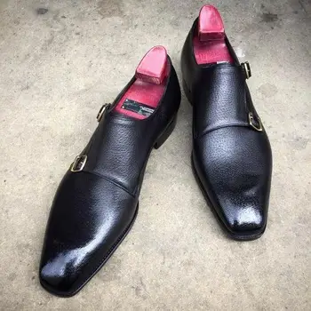 De înaltă Calitate, Noua Moda Barbati Pu Piele Cataramă de Afaceri de Pantofi Casual Vintage Clasic călugăr curea Pantofi Zapatos De Hombre HA435