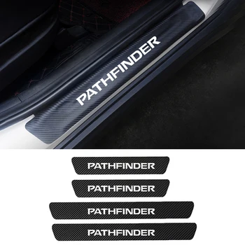 4buc pentru Nissan Pathfinder R50 R51 R52 Auto din Piele PU Pragului de Ușă de Paza Protector Autocolante bun venit Pedale Anti Scratch Accesorii