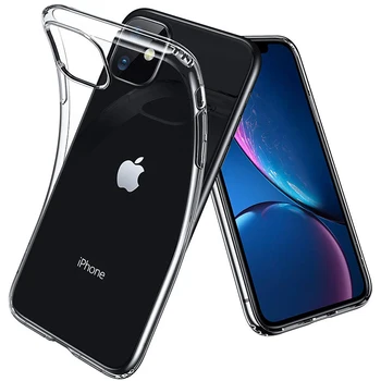 50pcs 0,3 mm Silicon Moale TPU Transparent Caz Pentru iPhone 12 Mini 11 Pro Max XS XR X 8 7 6 Plus SE Cer Subțire Capacul de Protecție