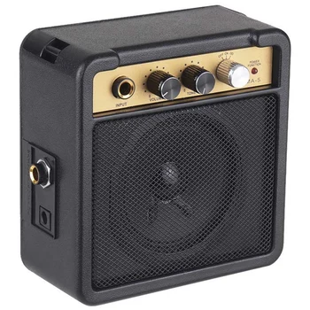 Electric Amplificator pentru Chitara Amplificator Difuzor de 5W cu 6,35 mm Intrare 1/4 Inch Ieșire pentru Căști Acceptă Volum Ton de Ajustare