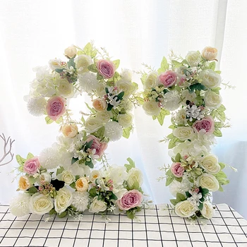 3D DIY Florale Litere Numărul de Ziua de naștere pentru Copil de Dus Decorare Idei Creative Flori Artificiale Perete Petrecerea de Nunta Decor