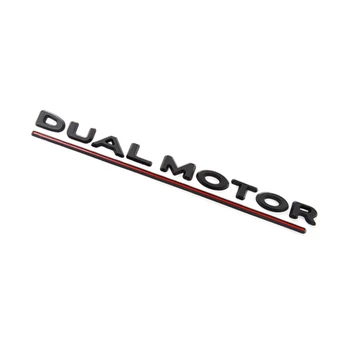 Dual Motor Decalcomanii 3D Embleme Pentru Tesla Model 3 Model3 de Înaltă Performanță Portbagaj Insigna Autocolant Auto Chrome Black Red Litere