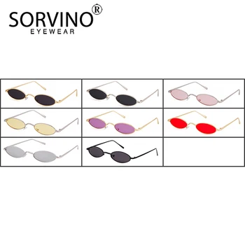 SORVINO Retro Designer Înguste, Mici, Ovale Bărbați ochelari de Soare pentru Femei Brand 2020 Înaltă Calitate Mic Steampunk Ochelari de Soare Nuante SP241