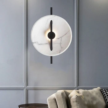 Nordic creative rășină rotund de perete de lumină albă LED-uri moderne art design salon dormitor culoar lampă de perete