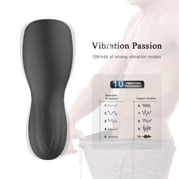 10 viteza de vibrație de sex Masculin masturbator glandul cupa stimulator Penis de silicon pentru Masaj vibrator Mări Întârziere erotice jucarii sexuale pentru barbati