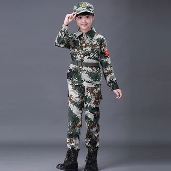 4buc Copii Uniforma Militară a Armatei Costumul de Camuflaj Tactice Speciale de Instruire a Forțelor de Îmbrăcăminte Scouting Soldat Performanță Costume