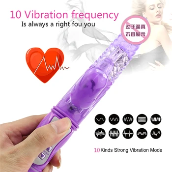Vibrator Realistic Dildo Penis Vibrator Gros Stimulează Clitorisul Masaj Transparent Rotativ Margele De Sex Feminin Adult Jucarii Sexuale Pentru Femei