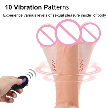 Control De La Distanță Dildo Vibrator Ventuza Realist Penis Masturbator Masaj Stimulator Pentru Adulti Jucarii Sexuale Pentru Femei Sănătatea Sexuală