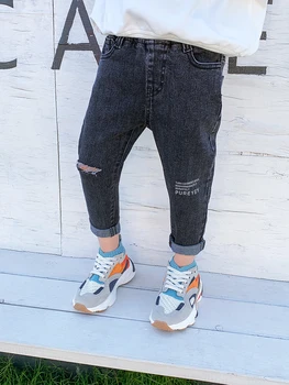 Băieții Slim-Fit Jeans în Primăvara și Toamna Valul de Agrement Pantaloni Baby Stil Occidental Modele de Îmbrăcăminte pentru Copii Băiat