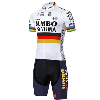 2021 bărbați pro JUMBO VISMA ciclism skinsuit spandex 20D gel pad biciclete salopeta costum de triatlon bărbați ciclismo ropa hombre