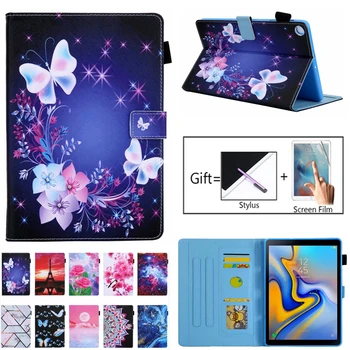 Caz Coque pentru Samsung Galaxy Tab A7 2020 10.4 SM-T500 T505 T507 10.4 Inch Tablet Magnetic Pictat PU Capac din Piele Funda