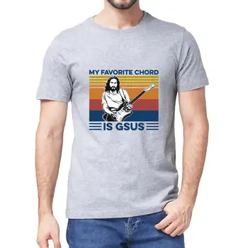Preferata mea Coardă este GSUS Isus Gitarre spielen Vintage guitar slim Barbati maneca scurta tricou din bumbac tricou Unisex Top tee