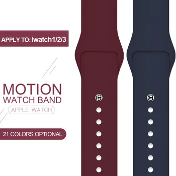 Silicon moale de Înlocuire Sport Band Pentru 38mm Apple Watch 42mm Seria 1 2 3 watchband Încheietura Curea Pentru iWatch Sport Edition
