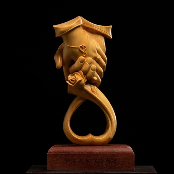 Cimișir 16cm Dragoste Mâinile Sculptura Cadouri de Nunta se Încadrează În Dragoste Suveniruri Norocos Căsătorească cu Decor Acasă