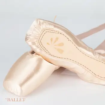 Pointe Pantofi din Satin Superioară Cu Panglică Fete Femei Roz Profesional Pantofi de Balet, Pantofi de Dans Cu Silicon Toe Tampoane Adidas