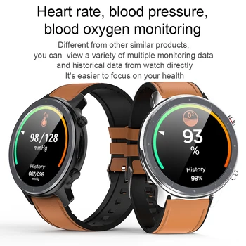 Ollivan 2020 Nou L11 ECG Ceas Inteligent 1.3 inch Touch Screen Full IP68 rezistent la apa Heart Rate Monitor Monitor de Presiune sanguina PK DT78
