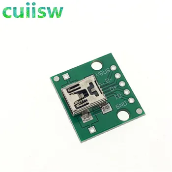 Cuiisw 100buc MINI USB la BAIE Adaptor 5pin femeie conector de tip B pcb converter