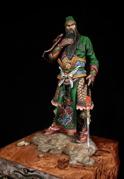 1/18 90mm Guan Yu, General Chinez om 90mm jucărie Rășină Model în Miniatură rășină figura Unassembly Nevopsite