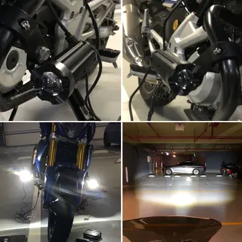 2 buc 10000lm CONDUS Motocicleta Faruri Pentru KAWASAKI, SUZUKI, DUCATI, BMW Reflectoarelor Impermeabil Ceață Loc Motos Bec Super-luminoase