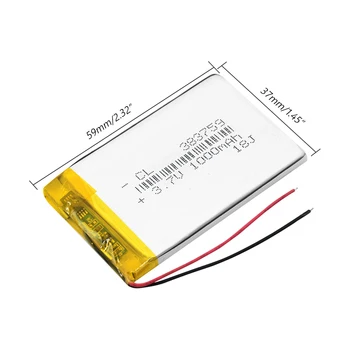 Baterie litiu-polimer 383759 3.7 V lipo baterie 1000mah pentru MP3 MP4 MP5 GPS DVD Electric Jucărie li-polimer baterie reîncărcabilă