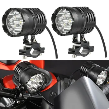 1x Universal Motocicleta Bec Far LED Moto Scuter 6500K Lumina Hi/Lo Biciclete cu Motor Far de Ceata Lampa de Lucru Spot luminos 3500LM