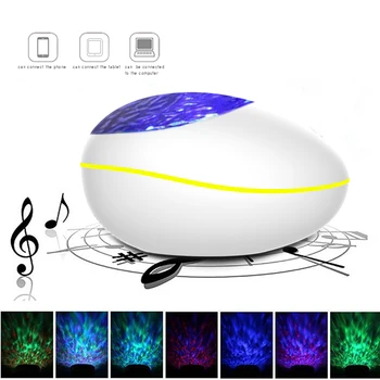 LED Ocean Lampa de Proiecție Dormitor Noptieră Lampa de Birou 8 Moduri de Muzică Bluetooth Difuzor Proiector de Dormit Lumina Cu Telecomanda