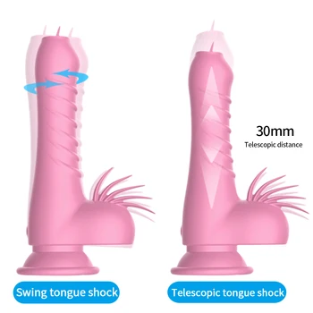 Swing Telescopic Dildo Vibrator Pentru Femei De La Distanță Fără Fir 20 De Moduri Vibratoare Penis Cu Ventuza Mașină De Sex Adult Jucarii Sexuale