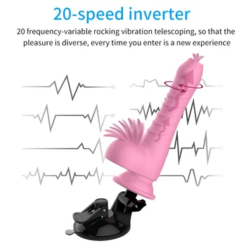 Swing Telescopic Dildo Vibrator Pentru Femei De La Distanță Fără Fir 20 De Moduri Vibratoare Penis Cu Ventuza Mașină De Sex Adult Jucarii Sexuale