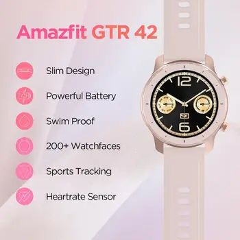 Noua Versiune Globală Nou Amazfit GTR 42mm Ceasul Inteligent 5ATM Smartwatch 12 Zile Bateria Music Control Pentru Android, IOS, telefon