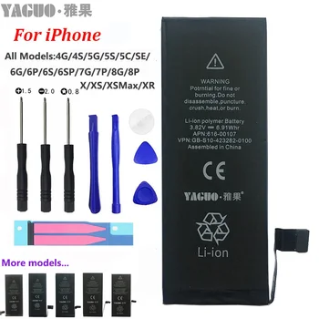 Original Nou Telefon Baterie Pentru Apple iPhone 4 4S 5 5S 5C 6 SE 6S 7 8 Plus X XS MAX XR Capacitatea Reală de 0 Ciclul de Instrumente Gratuite Kit
