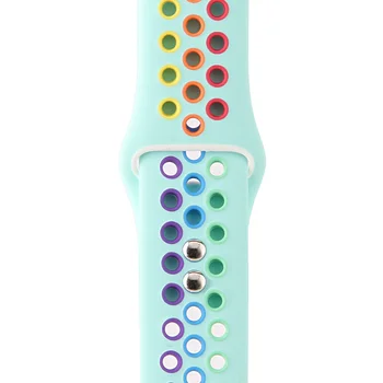 Curea Silicon colorat pentru Apple Watch Band 44mm 40mm 42mm 38mm Banda de Cauciuc Brățară pentru Iwatch Seria 5 4 3 2 1 Ceas Buclă
