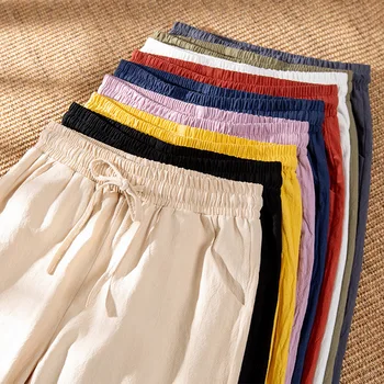 Pantaloni femei 2020 Primăvară Nouă Bumbac Pantaloni Casual Pantaloni Harem Vrac Lungime de Glezna Pur Pantaloni de Culoare coreean Doamnelor Pantaloni de Agrement
