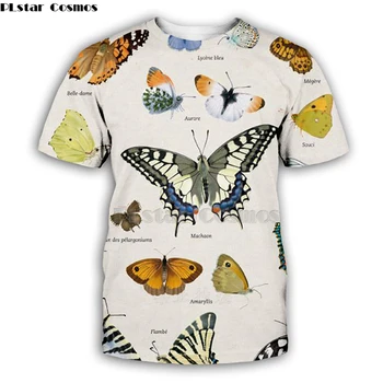 Vara insecte colorat fluture 3d tricouri/hanorace femei frumoase haine tricou cool top teuri Iubitorii de kawaii scurt rochie-5
