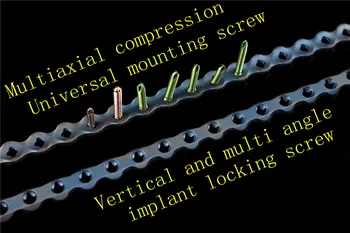Animale ortopedice instrument medical 8.0 universal Multiaxial de compresie de blocare placă de Titan Multi unghi 2.4 2.7 șurub AO